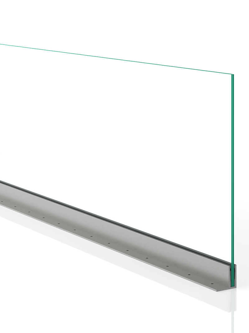 garde-corps verre rail alu