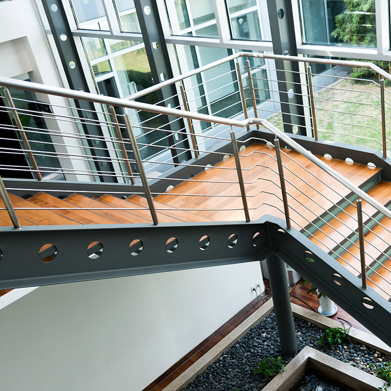 rambarde escalier inox intérieur mezzanine