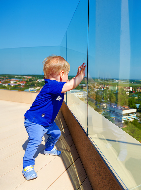 protection et garde corps en verre